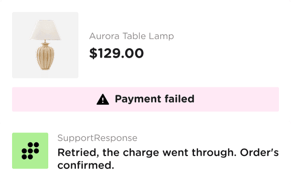 Checkout and payment failure support request