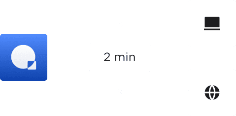 Set up in 2 minutes