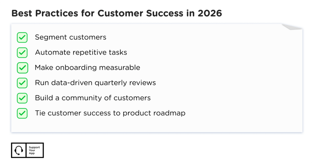 best practices for customer success
