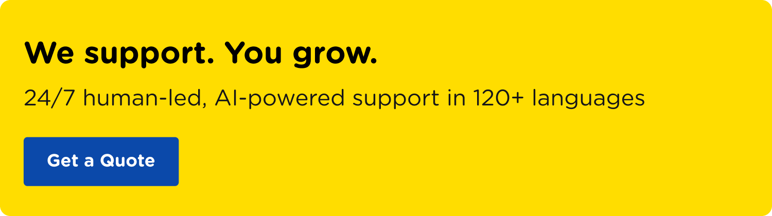 we support you grow