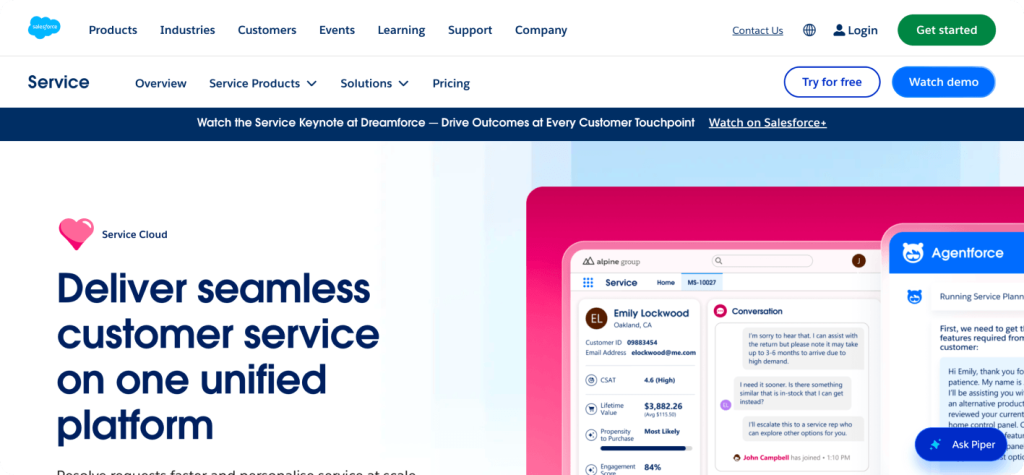 salesforce service cloud