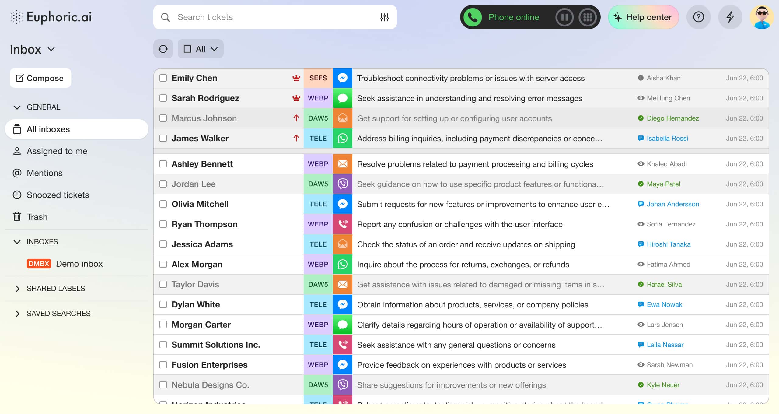 QCRM - crm system for customer support productivity and machine learning